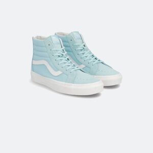 Vans Light Blue Sneakers with back zippers size 8 women’s.